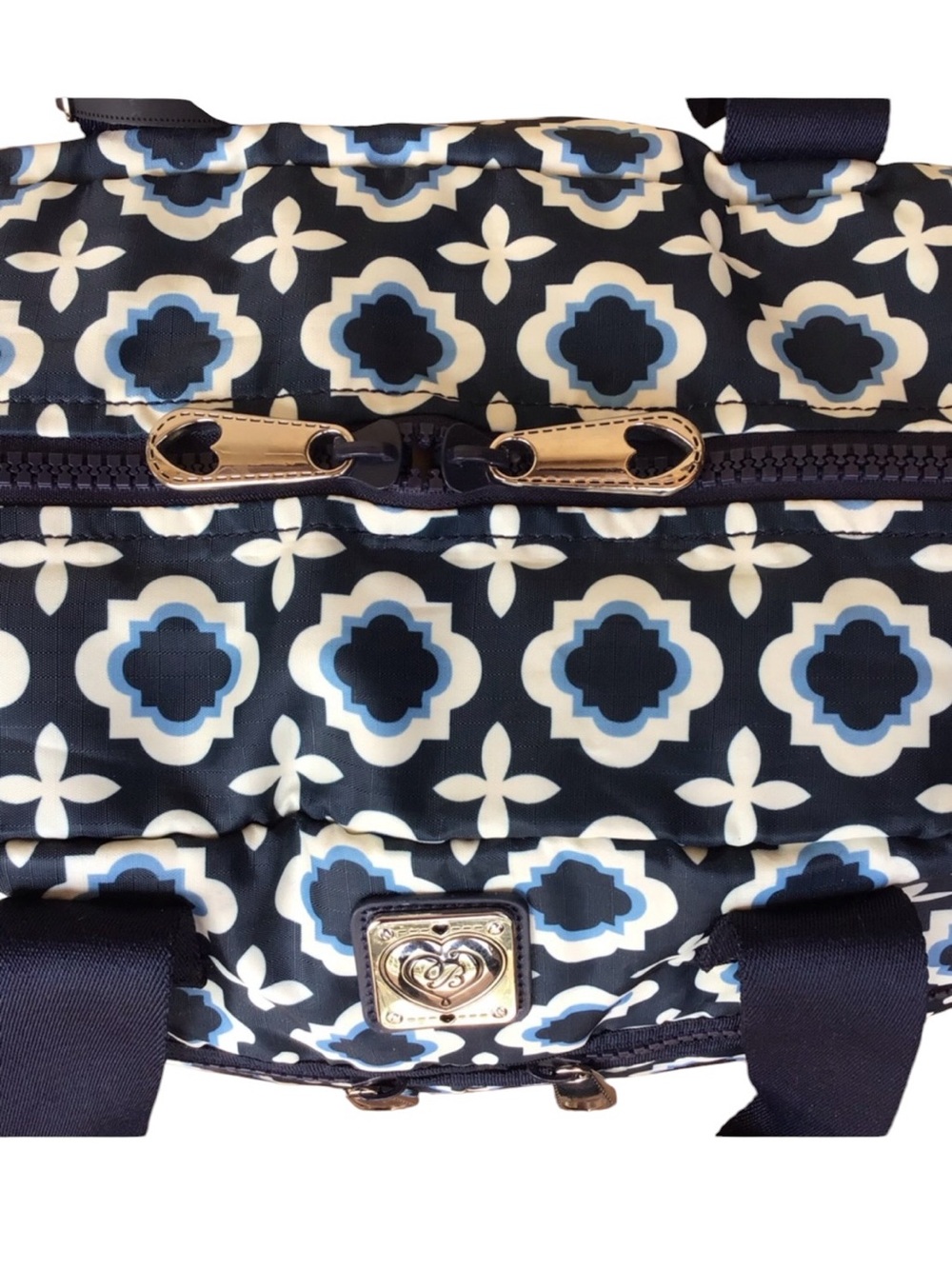 Brighton Blue White Nylon Tote - Picture 5 of 11